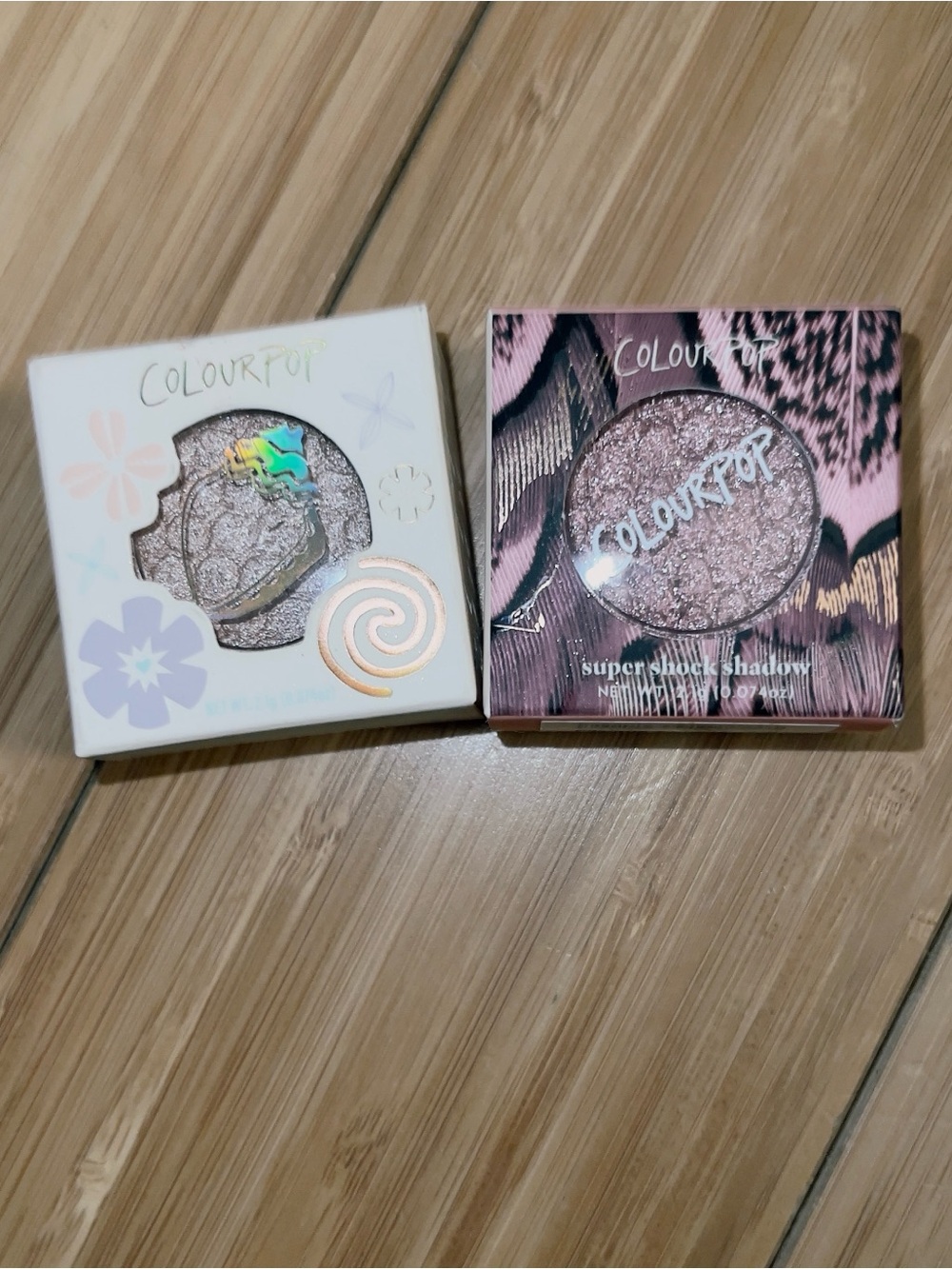 2 Colourpop shadows; limited edition Disney & plume